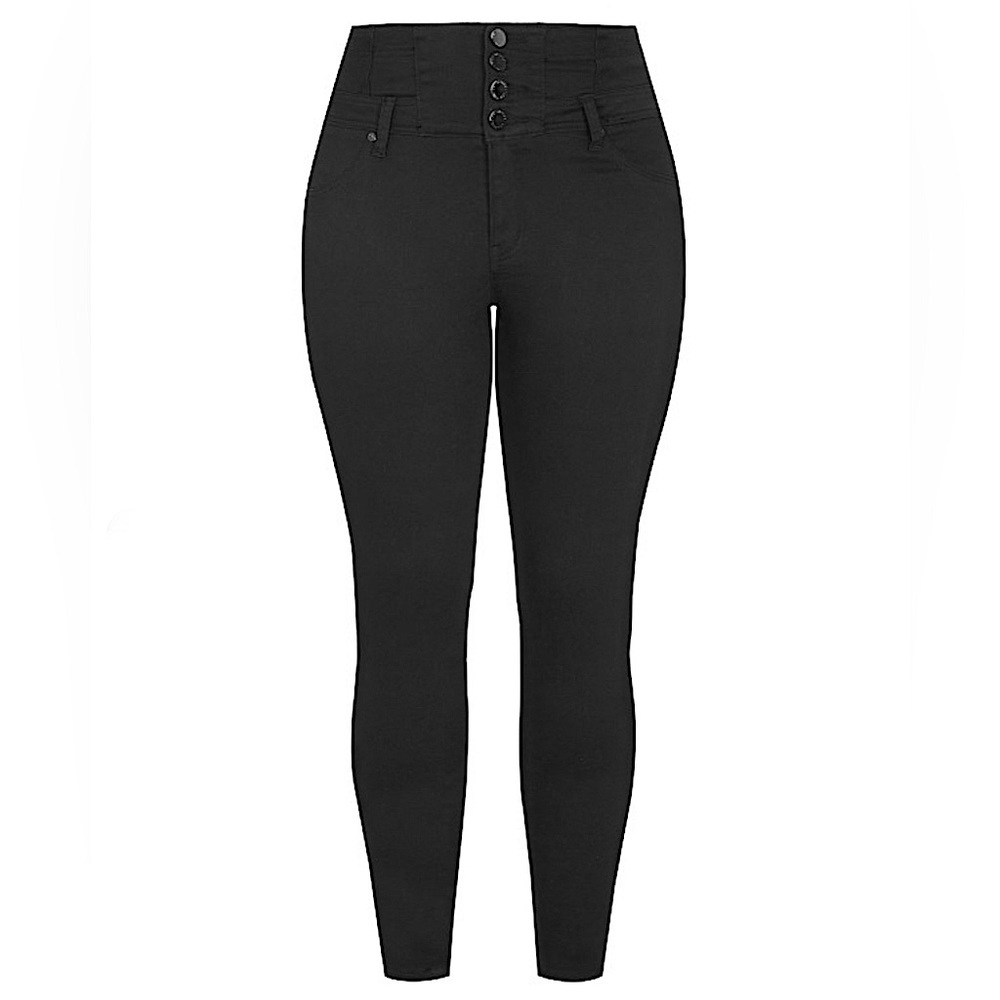 City Chic Harley Corset Skinny Jeans Black 18 
- High rise front